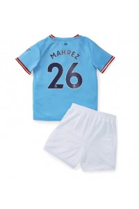 Fotbalové Dres Manchester City Riyad Mahrez #26 Dětské Domácí Oblečení 2022-23 Krátký Rukáv (+ trenýrky)